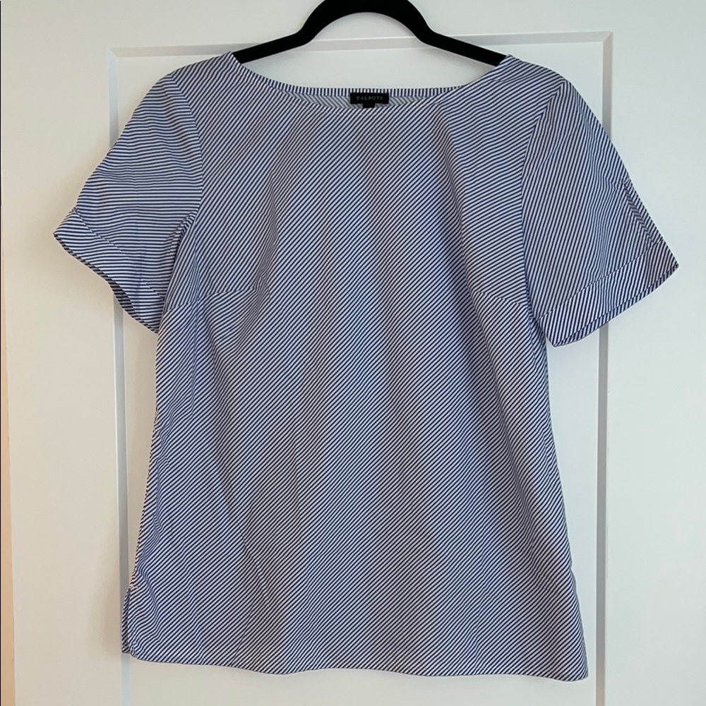Talbots Striped Poplin Top